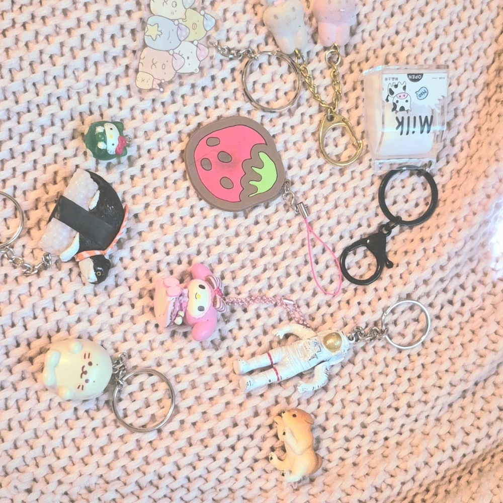 Lot Of Kawaii & Sanrio Keychains/Gacha